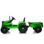 Elektrický traktor s vlečkou na diaľkové ovládanie 2,4G zelená